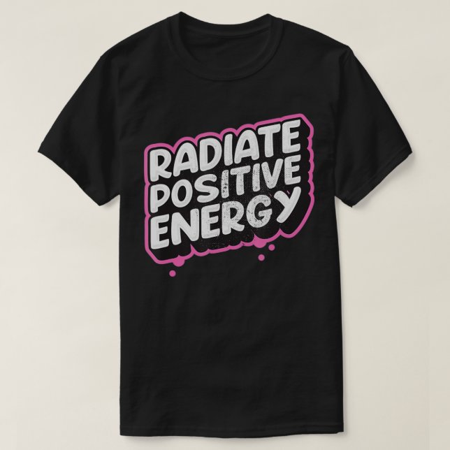 Camiseta Motiva Inspiradora retro de energía radiactiva pos (Diseño del anverso)