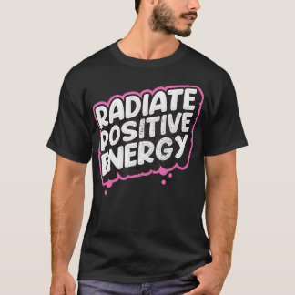 Camiseta Motiva Inspiradora retro de energía radiactiva pos