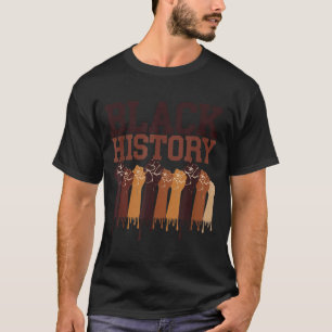 Camiseta Motivación Afro Símbolo Manos Mes Histori