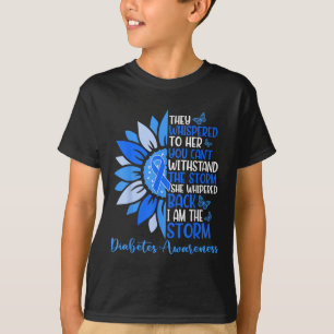 Camiseta Motivación Apoyo Escuadrón Diabetes Azules Sunflow