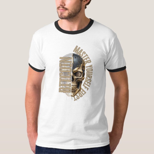 Camiseta Motivación BTC | Calavera | Bitcoin cripto  (Anverso)