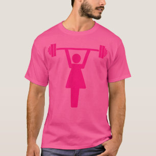 Camiseta Motivación de Bodybuilder Barbell Mujeres Peso Lif