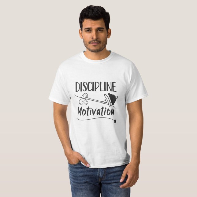 Camiseta motivación de disciplina (Anverso completo)