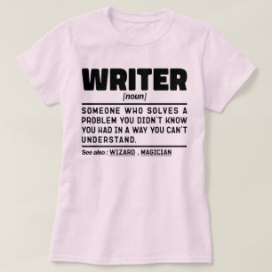 Camiseta Motivación de escritura de definición moderna de e