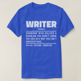 Camiseta Motivación de escritura de definición moderna de e