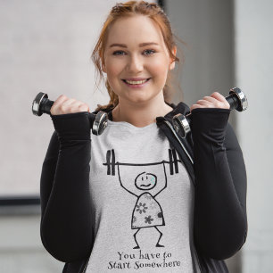 Camiseta Motivación de Fitness para Principiantes