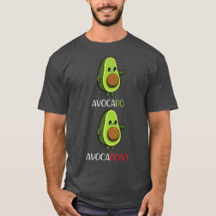 Camiseta Motivación de frutas de aguacate vegan vegetables
