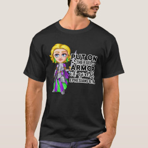 Camiseta Motivación de la Biblia Cristiana Armadura de Dios