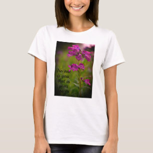 Camiseta Motivación de la flor rosada púrpura
