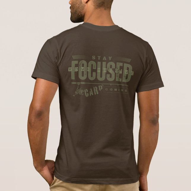 Camiseta Motivación de pesca | Pesca de carros | Enfoque (Reverso)