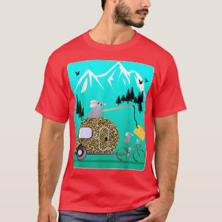 CAMISETA MOTIVACIÓN DE QUESO MICE CAMPER BIKE TOUR MONTAÑA 
