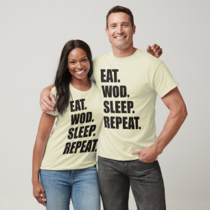 Camiseta Motivación de WOD - Comer, WOD, dormir, repetir