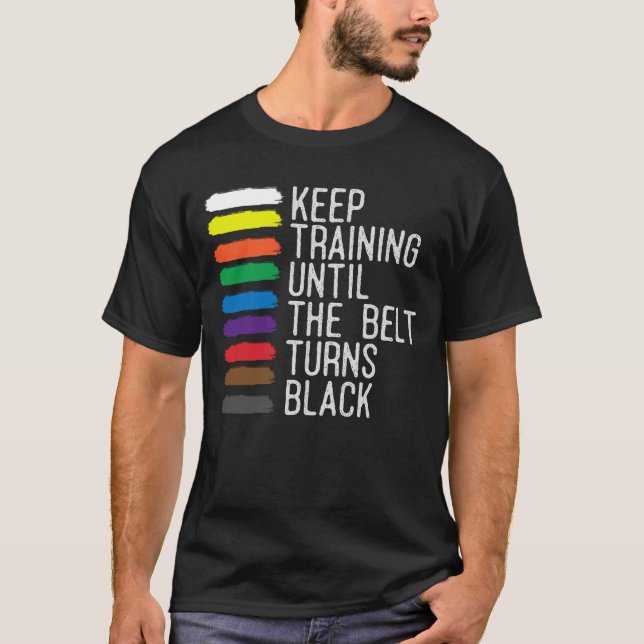Camiseta Motivación del cinturón negro Taekwondo Jiu Jitsu  (Anverso)
