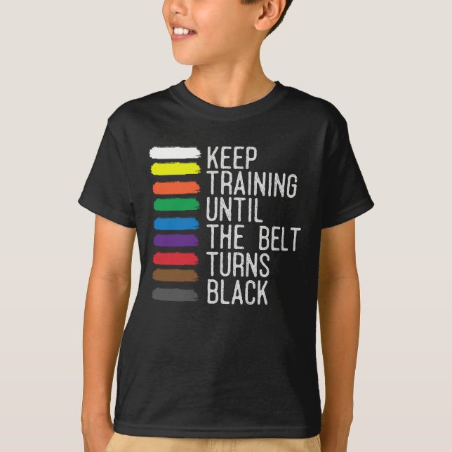 Camiseta Motivación del cinturón negro Taekwondo Jiu Jitsu  (Anverso)