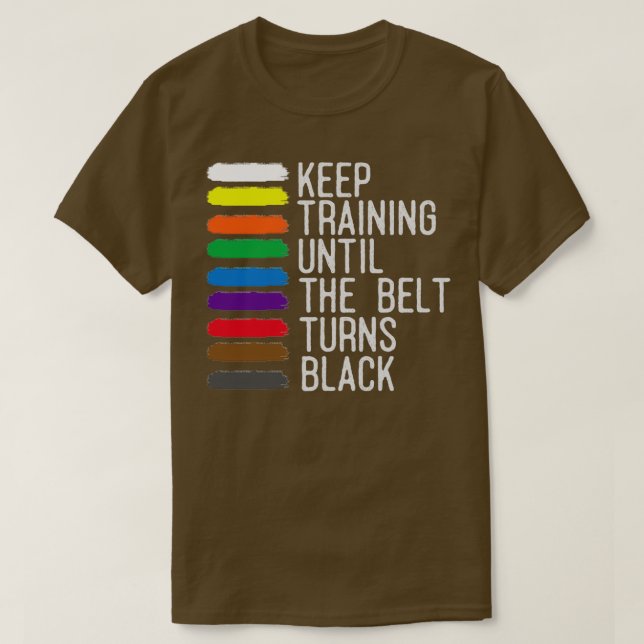 Camiseta Motivación del cinturón negro Taekwondo Jiu Jitsu  (Diseño del anverso)