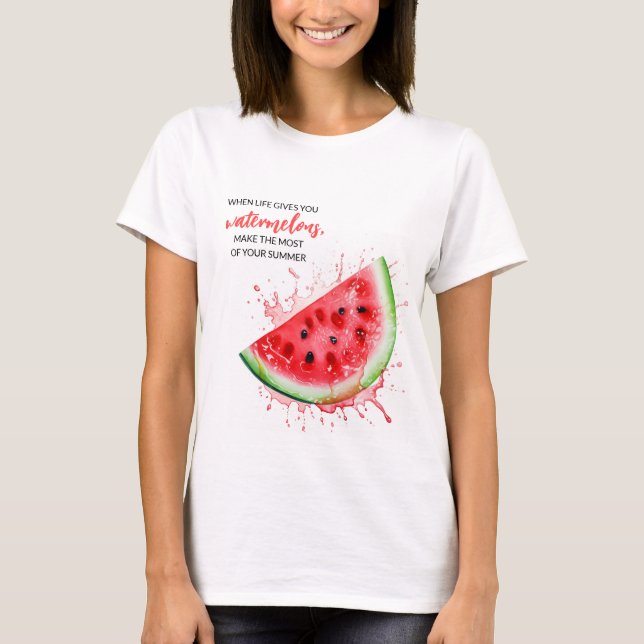 Camiseta Motivación del diseño de verano de la sandía Juicy (Anverso)