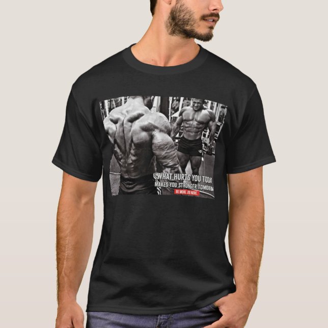 Camiseta Motivación del gimnasio de construcción de cuerpos (Anverso)