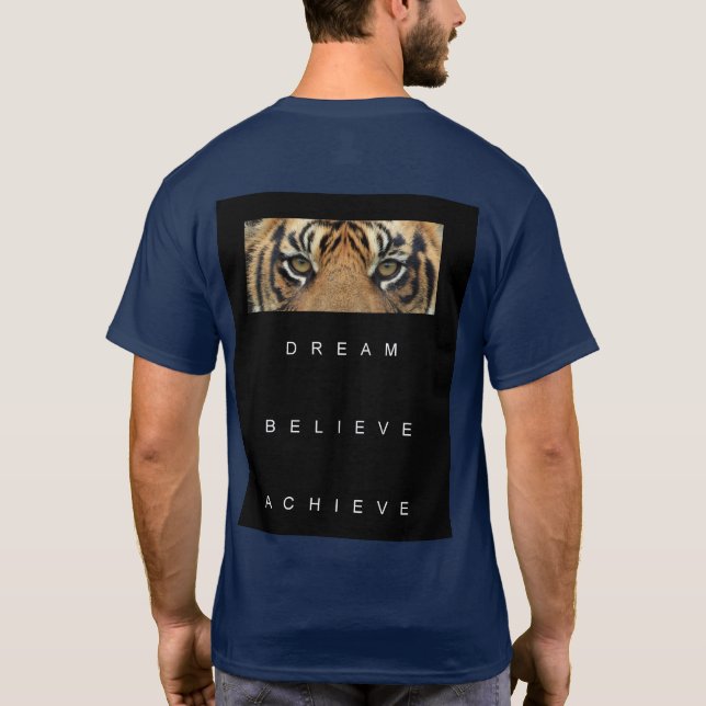 Camiseta Motivación del tigre azul de la marina moderna (Reverso)