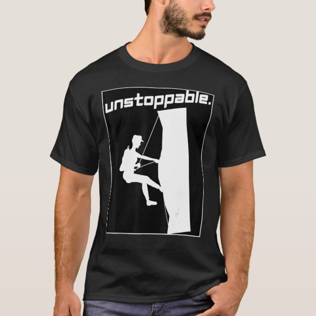 Camiseta Motivación deportiva gráfica de escalada de montañ (Anverso)