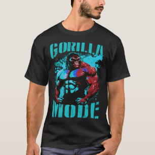 Camiseta Motivación en modo gorila Cita Músculos bestia Gym