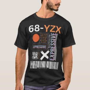Camiseta Motivación expresiva, x, letras y números