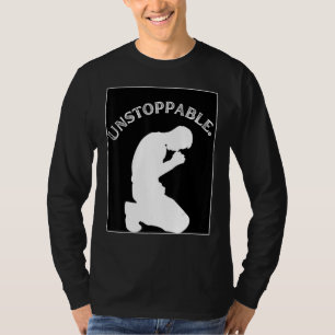 Camiseta Motivación Gráfica Cristiana de Oración Imparable