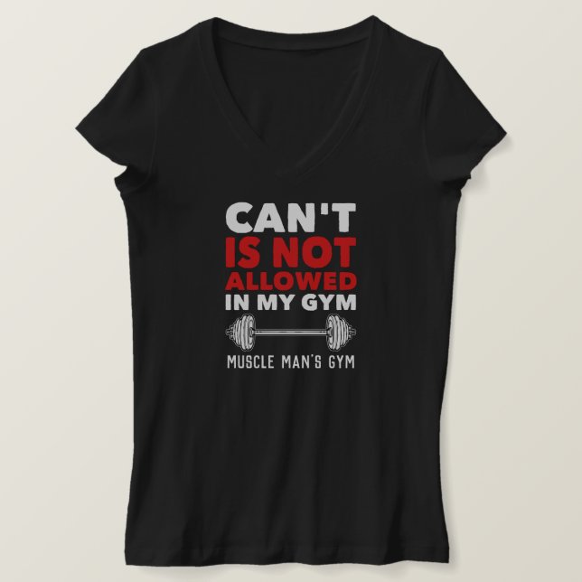 Camiseta Motivación Gym Workout Personal Trainer Fitness (Anverso del diseño)
