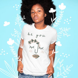 Camiseta Motivación moderna, sea tu estilo de arte lineal