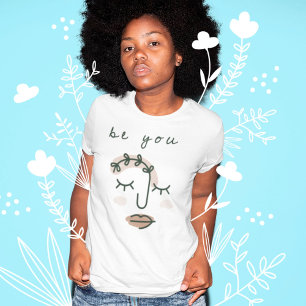 Camiseta Motivación moderna, sea tu estilo de arte lineal
