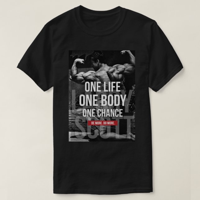 Camiseta Motivación para la construcción de cuerpos - Una v (Diseño del anverso)