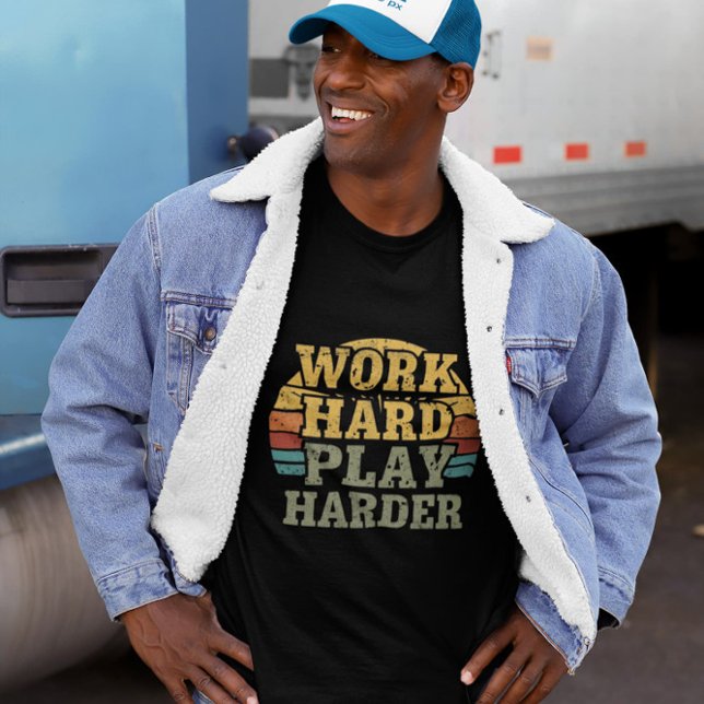 Camiseta Motivación retro - Trabajo divertido (Subido por el creador)