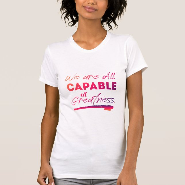 Camiseta Motivacional Blanca Naranja Rosa (Anverso)