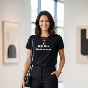 Camiseta Motivacional Femenina Menos Hablar Más Ac
