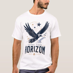 Camiseta Motivacional Gráfica de Águila Patriótica