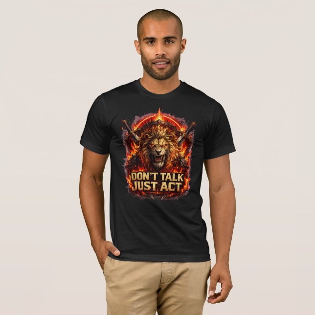 Camiseta Motivacional León Sin Miedo (Anverso completo)