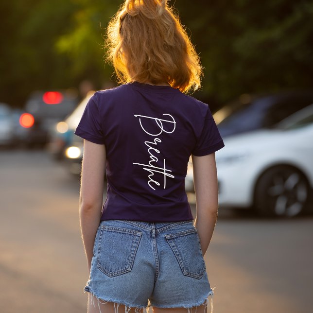Camiseta motivacional para mujeres "Respira" (Subido por el creador)