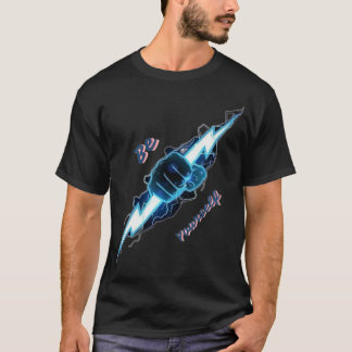 Camiseta Motivacional "Sé Tú Mismo" Perno de Rayo Azul