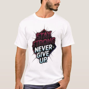 Camiseta motivacional "Sean fuertes y nunca se rin