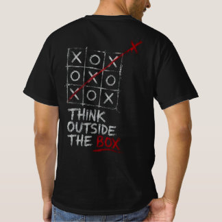 Camiseta Motivacional Tic Tac Toe Piensa Fuera de 