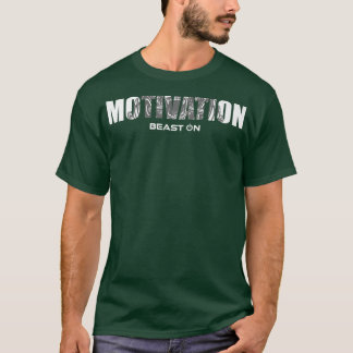 Camiseta MotivaciónBestia Muscular En Gimnasio Motivación F