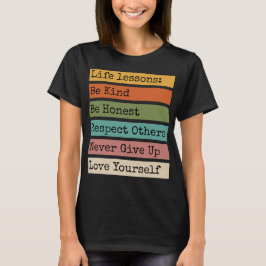 Camiseta Motivadora de Lecciones de Vida