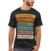 Camiseta Motivadora de Lecciones de Vida