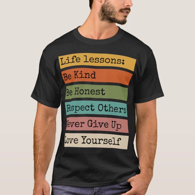 Camiseta Motivadora de Lecciones de Vida (Anverso)