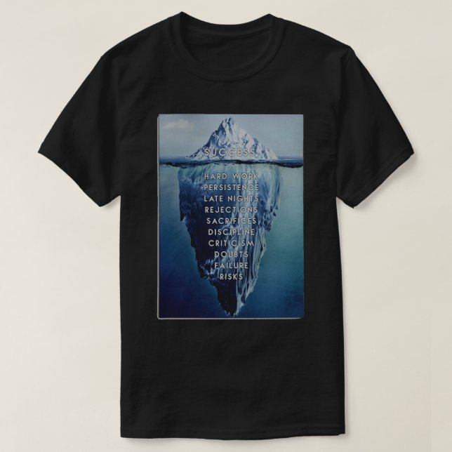 Camiseta motivadora Iceberg de éxito (Diseño del anverso)