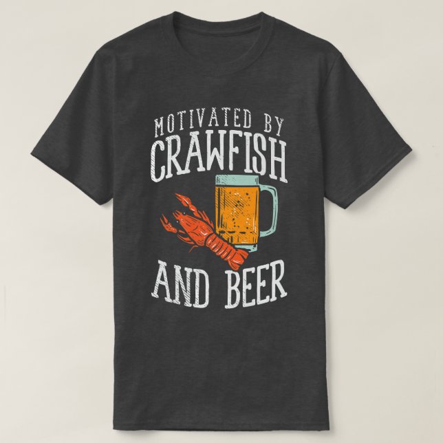 Camiseta Motivados Por El Crawfish & Beer (Diseño del anverso)