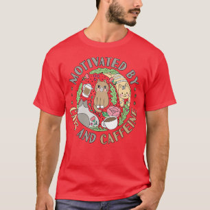 Camiseta Motivados por gatos y cafeína