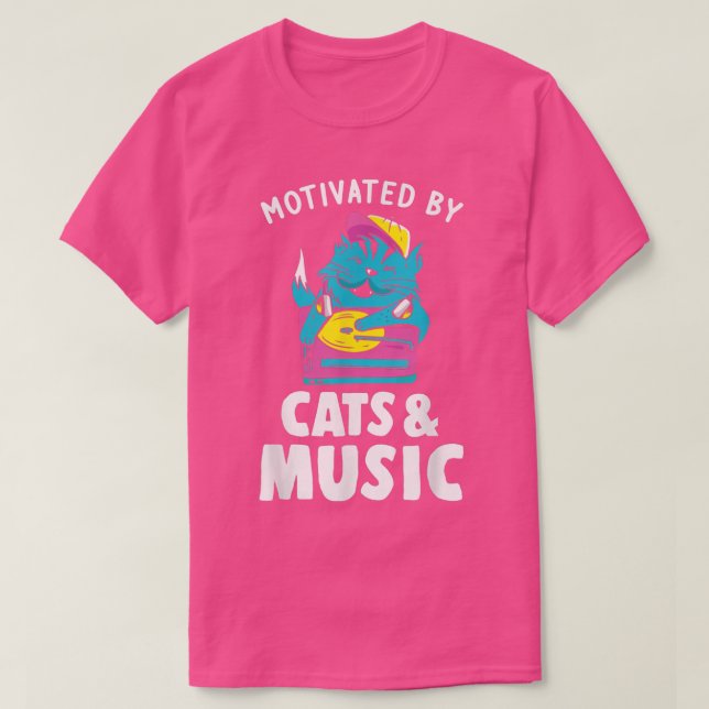 Camiseta Motivados por la música de los gatos y los músicos (Diseño del anverso)