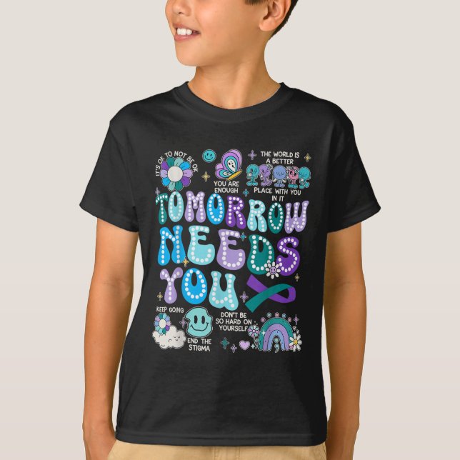 Camiseta Motivation Ribbon Suicide Prevention Awarenes Wome (Anverso)