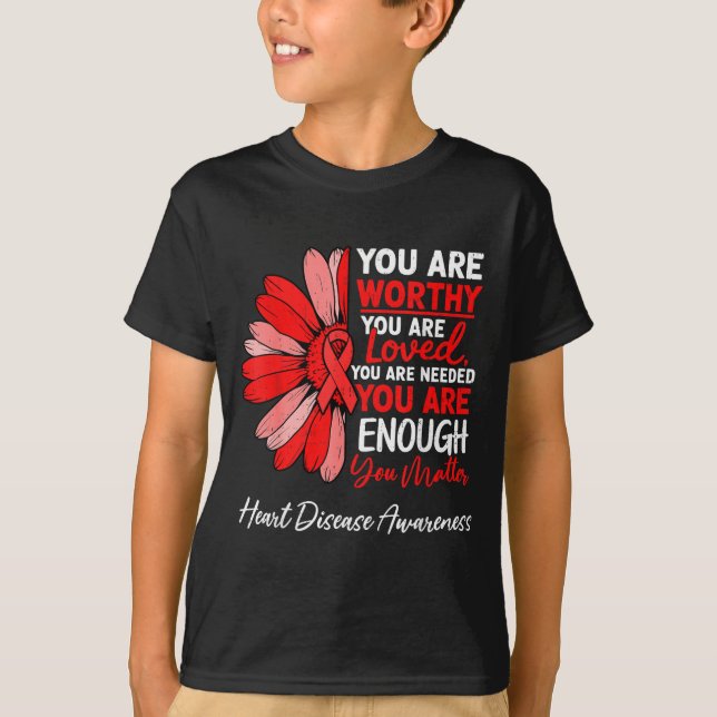 Camiseta Motivational Heart Health Heart Disease Awareness  (Anverso)