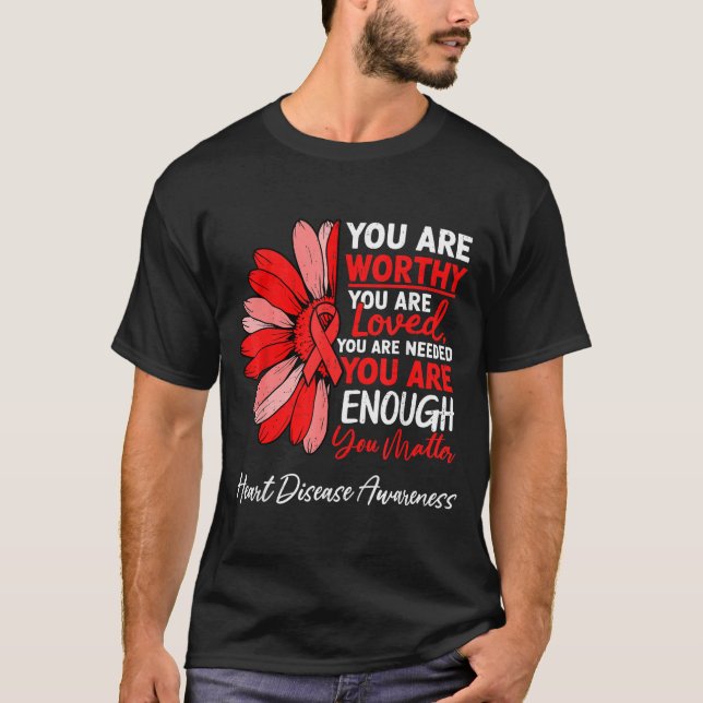 Camiseta Motivational Heart Health Heart Disease Awareness  (Anverso)